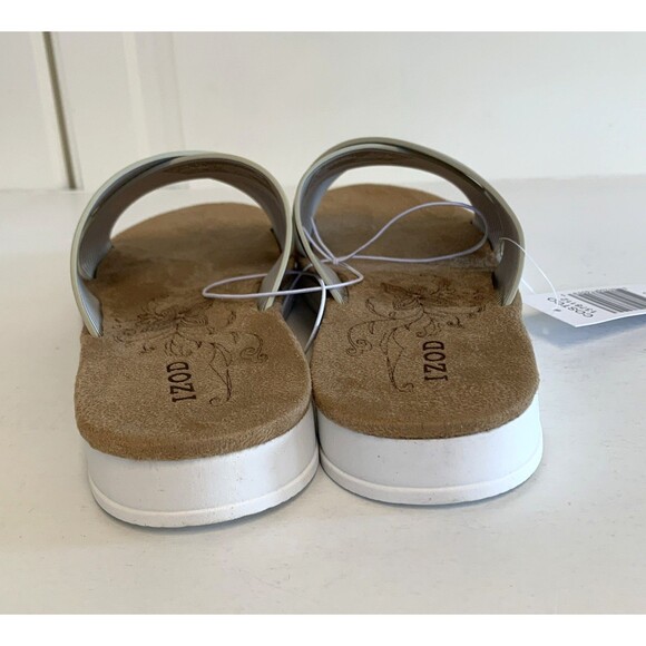 IZOD Women's Alyssa Gold Crisscross Strap Slide Slip On Sandals Shoe Size 7 - Picture 6 of 7